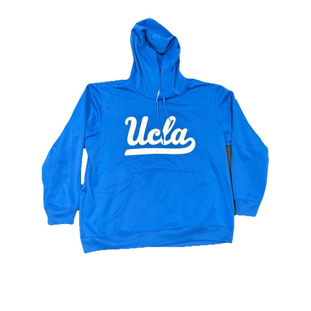 Adidas UCLA Bruins Hoodie Mens 2XL Climawarm Blue Pullover Sweatshirt
